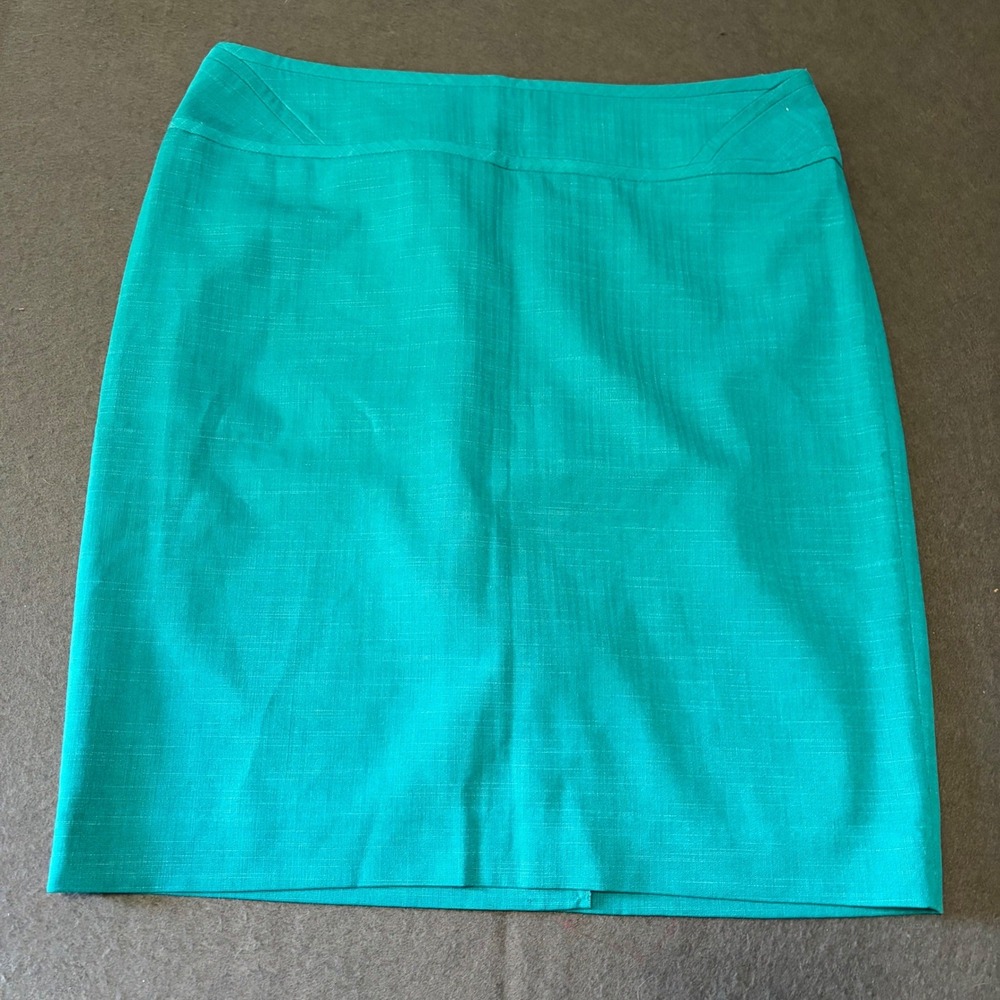 NWT The Limited Pencil Skirt Women 12 Teal Green Business Work Lightweight
